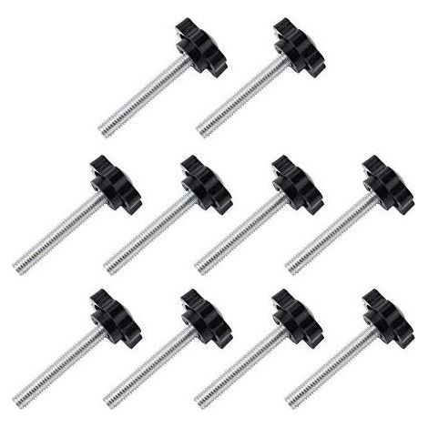 10-Pack M6x30mm Vis de pouce, étoile en plastique moletées Bouton de serrage à vis Thumbscrew (1/5)