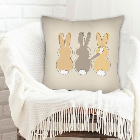 Housse de coussin 45x45 cm carrée maison douce confortable pour canapé lit chaise décoratif de ferme la saint-valentin (1/5)