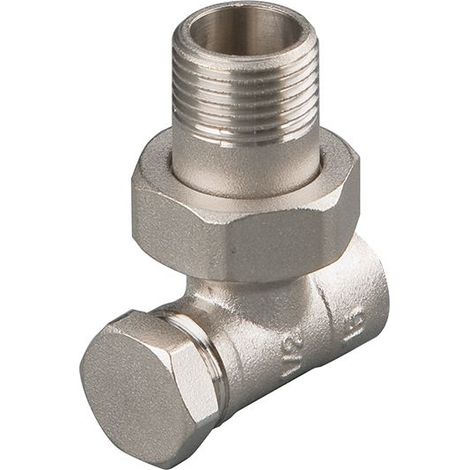 sanicomfort Heizkörperverschraubung 15 mm x 1/2, Eckform,vernickelt Heizungsinstallation
