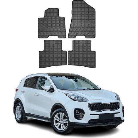 OMAC Tapis de Sol Compatible avec Kia Sportage IV 2015-2018 Noir Caoutchouc (1/5)