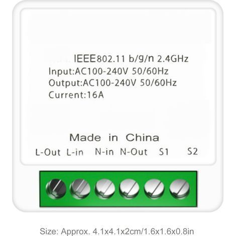 PCV Smart-Lichtschalter, WLAN-App-Fernbedienung, DIY-Ein-/Ausschalter für Tuya 16A, Weiß (1/5)