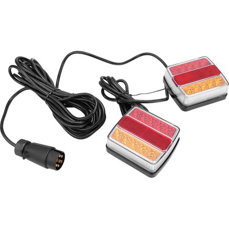 Feu arrière de remorque 12V étanche super lumineux 16LED avec aimant (1/5)