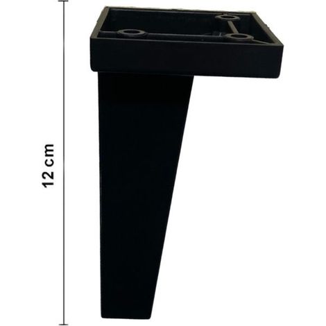 Piede per mobile nero 5,5x5,5 cm