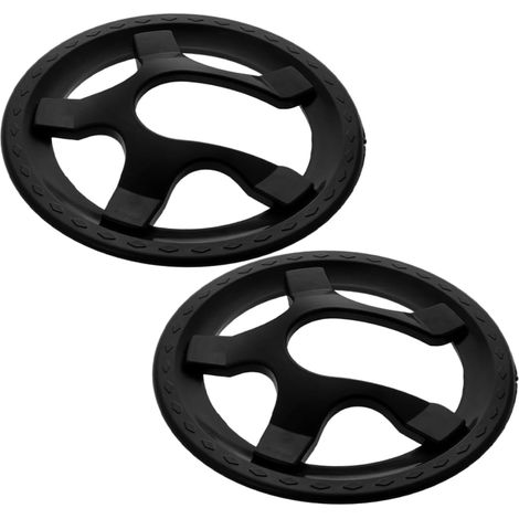 5-Hole Bicycle Chainring Protectors, 2 Pieces, Black Plastic (1/5)