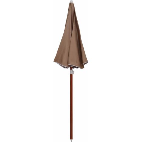 Ombrellone  Parasole da Giardino con Palo in Acciaio 180 cm Tortora (1/5)