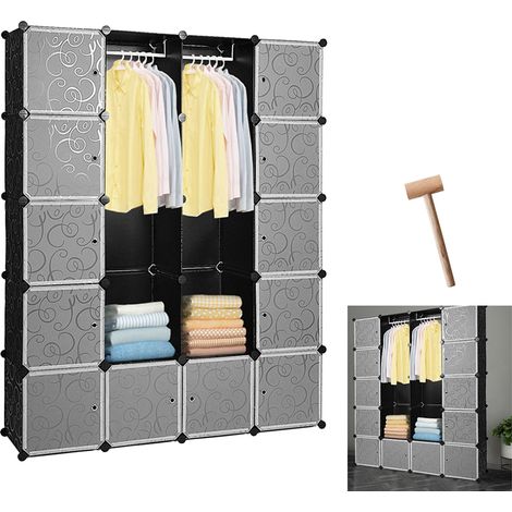 Kleiderschrank Regalsystem Kreativität Schrank Aufbewahrung DIY Badregal Regal 20 Würfel (1/3)