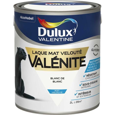 Peinture Laque Valénite Mat Blanc De Blanc 2 L - Dulux Valentine