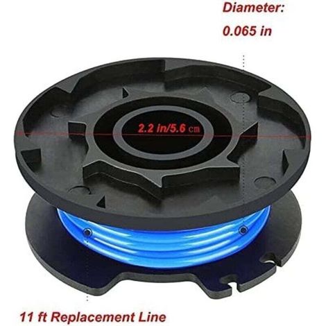 8 Bobines de Rechange pour Cable d'alimentation Automatique Ryobi 1,65 mm (0,065") avec capuchons,Compatible avec Ryobi One+ AC14RL3A, 18V, 24V 40V Tondeuses sans fil (1/3)