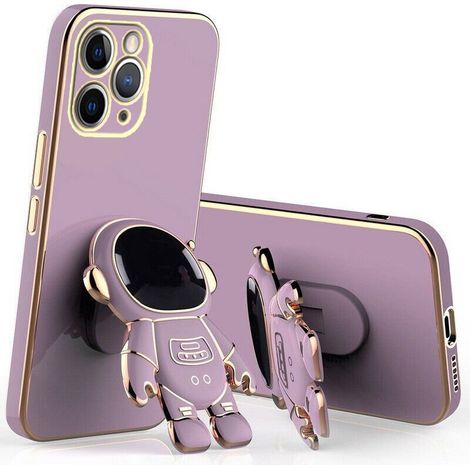 Custodia per iPhone 14 Pro Max con motivo astronauta, colore viola (1/5)