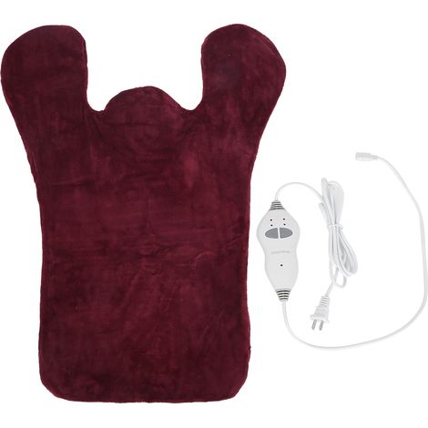 Châle chauffant électrique rouge, coussin d'épaule pour soulager la douleur et massage thérapeutique, maintien au chaud, prise américaine 110V (1/5)