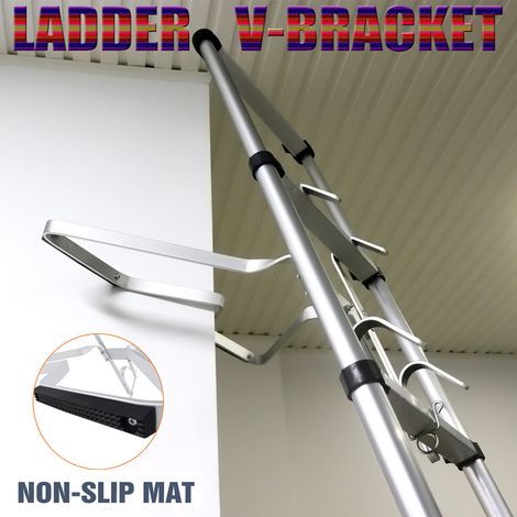 HEAVY DUTY Echelle Stand Off Forme V - Support Echelle d'angle Rester Accessoires sûrs (1/4)