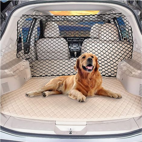 Filet de Séparation Voiture pour Chien 119 x 69 cm, Barrière de Sécurité Siège Arrière Universelle pour Voiture, SUV et Utilitaire (1/5)