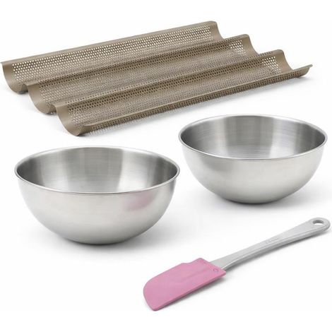 Set de 4 ustensiles de pâtisserie moule à gâteaux bols et spatule Zenker Mojave Gold (1/5)