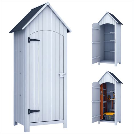 Chariot de jardin Armoire de jardin en bois avec étagères et toit (1/5)