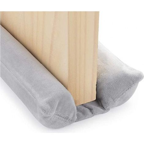 Boudin de porte double 80 cm pour portes - Boudin de porte pour protection - Joint de bas de porte gris - Boudin de porte contre la traction et le bruit - Boudin de porte rond (1/5)