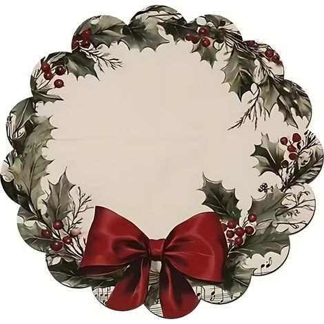 Sets de table de Noël style américain, dessous de plat antidérapants et isolants thermiques pour cuisines de restaurant, résistants aux taches et à l'usure, en stock - Lot de 6 pièces (vinyle) 36 x 36
