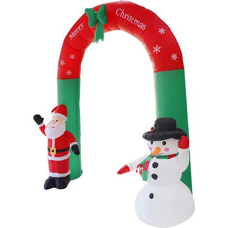 Arche de Noël gonflable et arche du Père Noël gonflable, 2,4 m, décoration intérieure ou extérieure (1/5)
