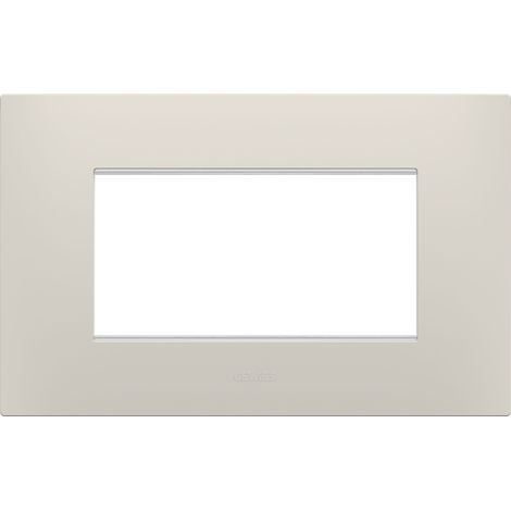 PLAQUE EGO RECT. 4P BEIGE NATUREL GEWISS GW16004NB
