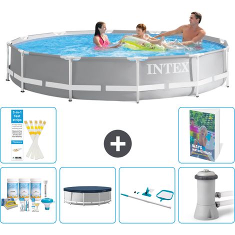 Prism Frame Pool Rund - 366x76 cm - 7-teilig S162