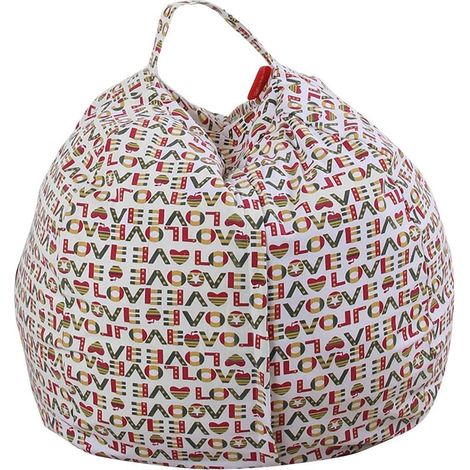ParaCity extra-large canvas pouf cover - 97 cm - Charming design - For storing children's soft toys and other toys (1/5)