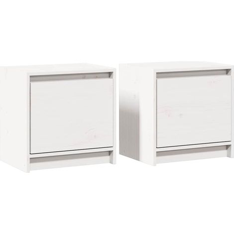 Maison Exclusive - Mesitas de noche 2 uds madera maciza pino blan (1/5)