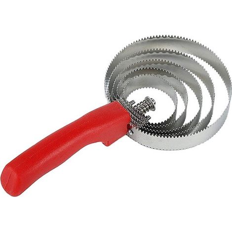 Set di 5 pettini dentati, spazzola raschiante per cavalli, pettine per la rimozione del pelo in acciaio inossidabile per animali da fattoria con manico morbido (1/5)