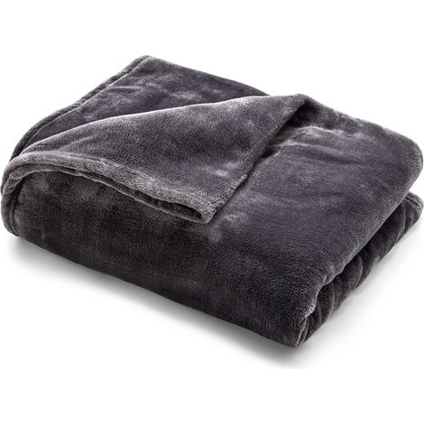 Sweet Home Coperta Plaid in Pile, 130x160cm, Tinta Unita Poppy Seed (1/5)