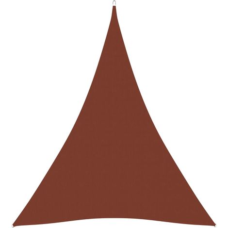 Ombrellone a vela triangolare in tessuto Oxford 3 x 4 x 4 m terracotta 020009841