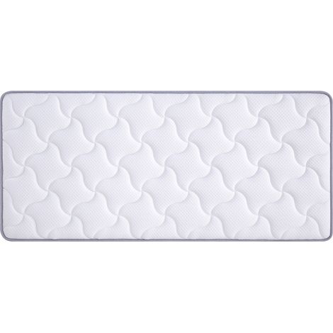 Colchón 140x200x10 cm blanco, 7 zonas, muelles ensacados y espuma, confort H3, MEUBLIV (1/5)