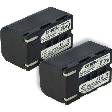 EXTENSILO 2x Akku kompatibel mit Samsung VP-D651, VP-D455i, VP-D455, VP-D454, VP-D453i, VP-D453, VP-D451, VP-D371W Kamera (1640 mAh, 7,2 V, Li-Ion) (1/5)