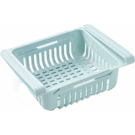 Boîte de rangement pour réfrigérateur, étagère de rangement pour réfrigérateur, compartiment de réfrigérateur, organisateur domestique (1 pièce, bleu) (1/5)