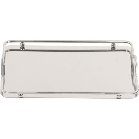 Grand Plateau Rectangulaire en Acier Inoxydable pour Salon et Usage Commercial