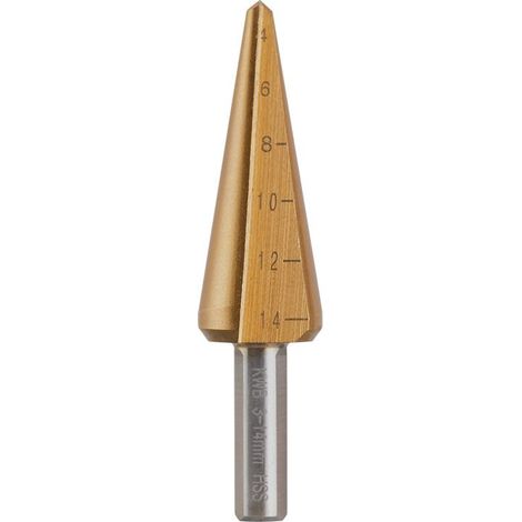 Perforatrice conique 3-225 mm avec tige cylindrique a014/03-22 (1/2)