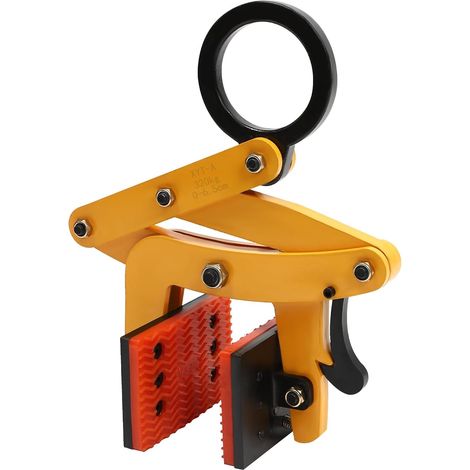 HAUTOUR Pince de levage pour palettes en bois, capacité de traction maximale 320kg, mâchoire ouverture 0-6,5cm en acier au manganèse 355, outil industriel pour transport bois pierre (1/5)