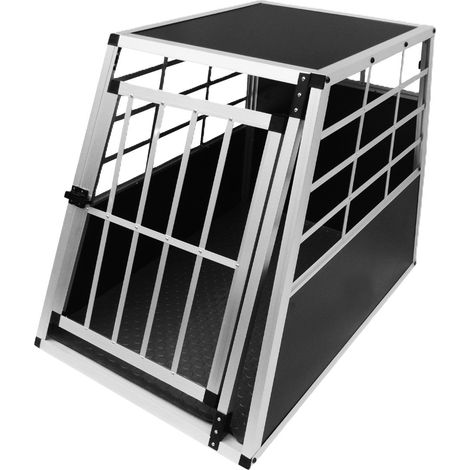 Monstershop - Gabbia Singola per Trasporto Cani e Animali per Bauli Macchine Autovetture - Grande