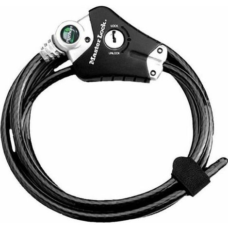 Master Lock Python Verstellbares Kabelschloss Schwarz Robust