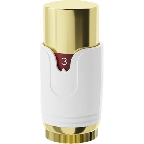Mexen thermostatischer Heizkörperkopf, weiß/gold - W900-000-25 (1/2)