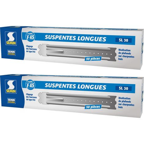 Suspentes Longues 300 mm F45 Semin - Boite de 50 (lot de 2) (1/5)
