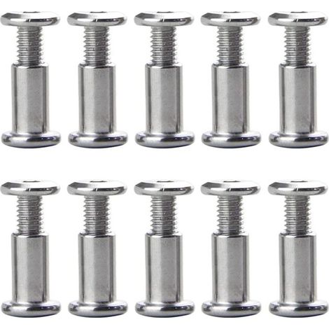 10pcs M6 x 20mm Screws Belt Buckles Fixing Bolts Fasteners Furniture Leather Fasteners Leather Saddles for 8mm Hole Diameter (1/3)