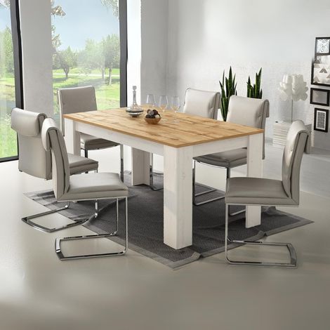 Ausziehbarer Tisch 160x88 cm Eiche Wotan