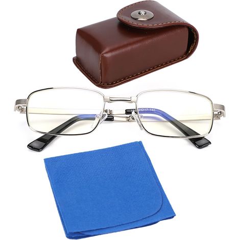 Lunettes de lecture pliables en résine, nouveauté 2019, revêtement anti-lumière bleue, anti-radiations, anti-fatigue, verres métalliques anti-âge, correction 180+200 (1/5)