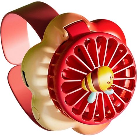Ventilateur portable rechargeable, montre connectée en forme de fleur (1/5)