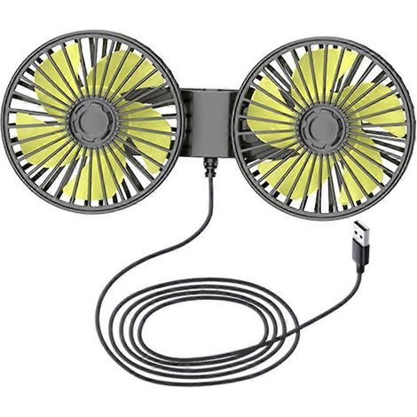 Ventilateur de refroidissement à double tête réglable à 3 vitesses, circulateur d'air, ventilateur de ventilation (1/5)