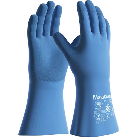 MaxiChem® Chemikalienschutz-Handschuhe (76-730), Blau/Blau (1/4)
