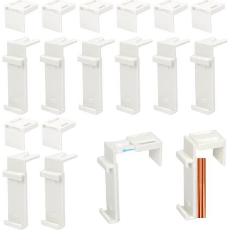 Lot de 8 supports de fixation pour stores enrouleurs, accessoires de remplacement sans perçage pour fenêtres en bois (1/5)