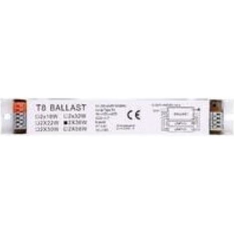 Ballast électronique T8 2x36W – Tension 220-240V – Longueur 21 cm – Largeur 3 cm – Efficacité lumineuse supérieure – Installation facile