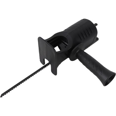 Adaptateur de scie alternative portable pour perceuse électrique multifonctionnelle, outil modifié avec poignée ergonomique et 3 lames de scie pour la découpe du bois et du métal. (1/5)