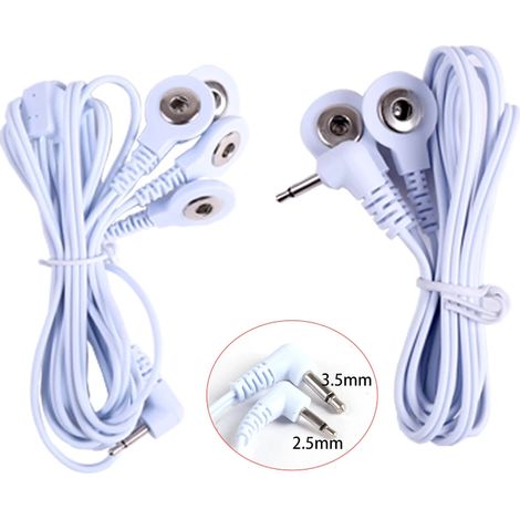 Câble à bouton de massage à 4 voies, plaques d'électrodes, connexion de massage standard pour appareils TENS 02864