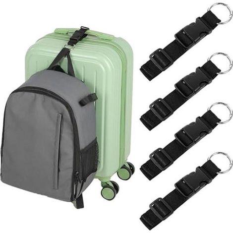 Ganchos y clips de transporte ajustables para equipaje - Juego de 4 (1/5)