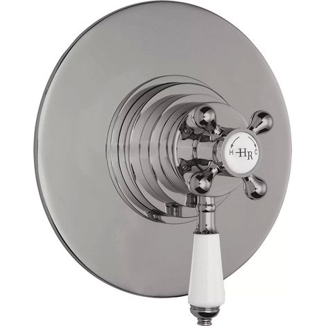 Hudson Reed Topaz Concealed Shower Valve Dual Handle - Brushed Pewter
